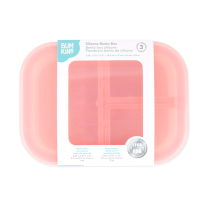 Bumkins Sale | Pink Jelly Silicone Bento Box for Food Storage and Meal Prep