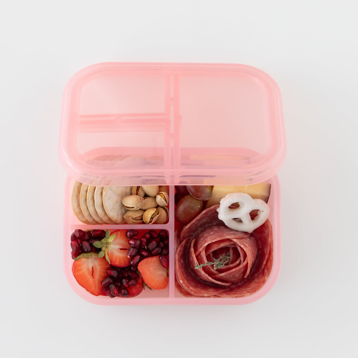 Bumkins Sale | Pink Jelly Silicone Bento Box for Food Storage and Meal Prep
