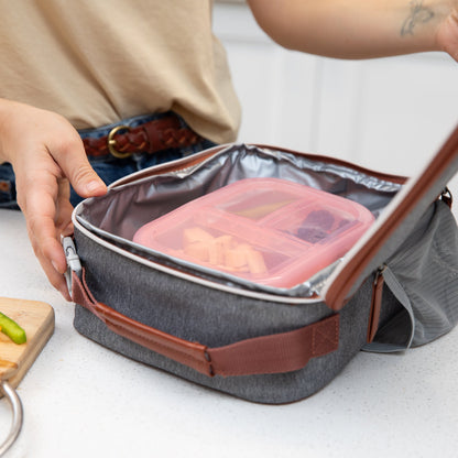 Bumkins Featured | Silicone Bento Box 3 Section 2 Pack: Magenta Jelly