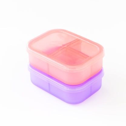 Bumkins Featured | Silicone Bento Box 3 Section 2 Pack: Magenta Jelly