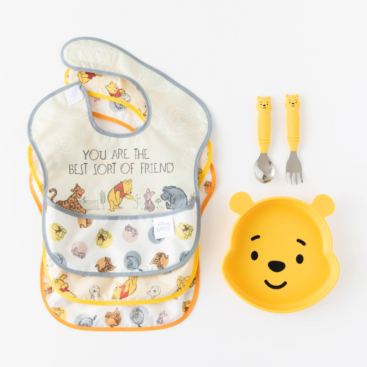 Bumkins Special Offer | Disney Winnie the Pooh Spoon and Fork Set for Babies