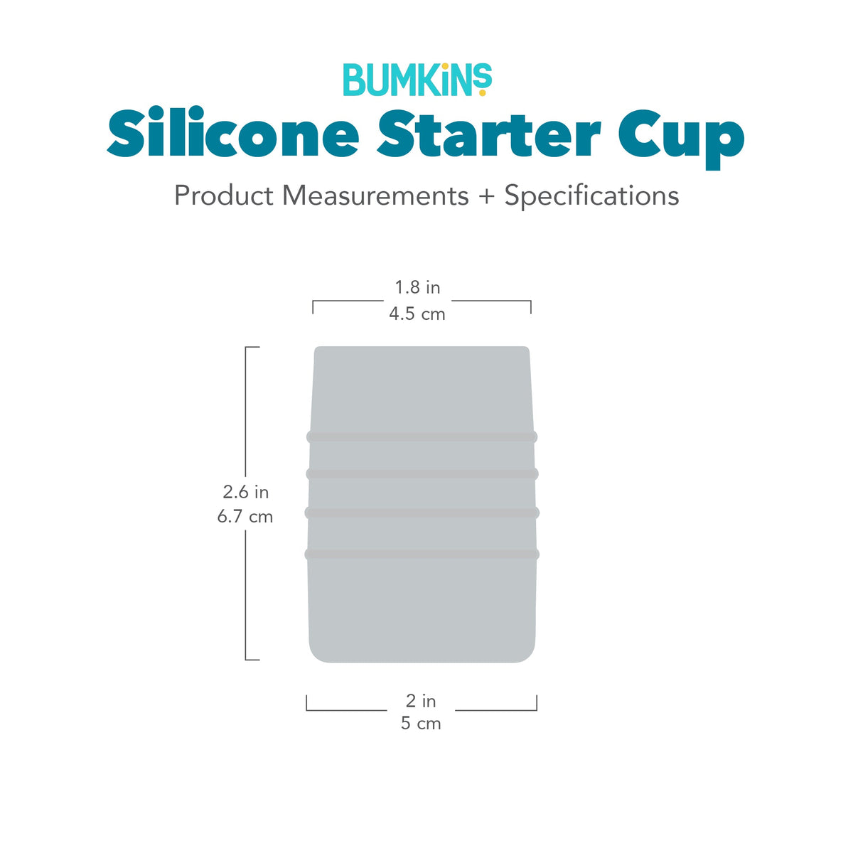 Bumkins New | Silicone Training Cup For Baby Transitioning To Regular Cups