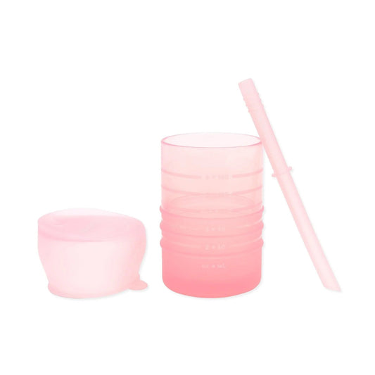 Bumkins Deals | Silicone Toddler Training Cup w/ Straw + Leak-Resistant Lid