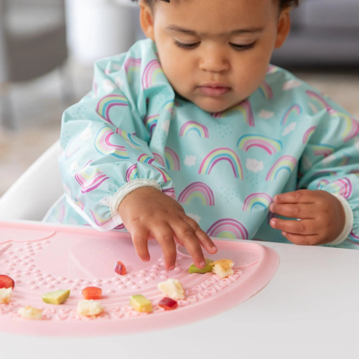 Bumkins Great Value | Food-Grade Silicone Sensory Placemat For Babies in Pink
