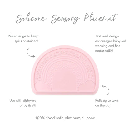 Bumkins Great Value | Food-Grade Silicone Sensory Placemat For Babies in Pink