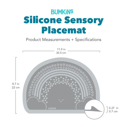 Bumkins Great Value | Food-Grade Silicone Sensory Placemat For Babies in Pink