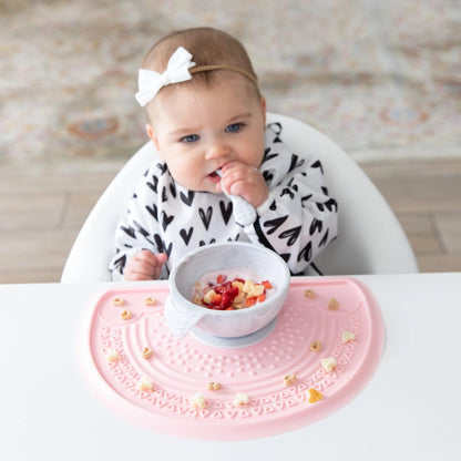 Bumkins Great Value | Food-Grade Silicone Sensory Placemat For Babies in Pink