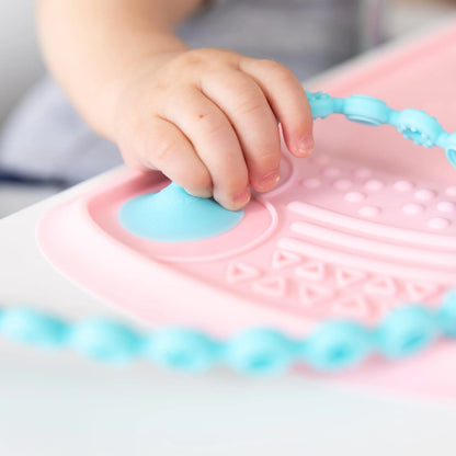 Bumkins Great Value | Food-Grade Silicone Sensory Placemat For Babies in Pink