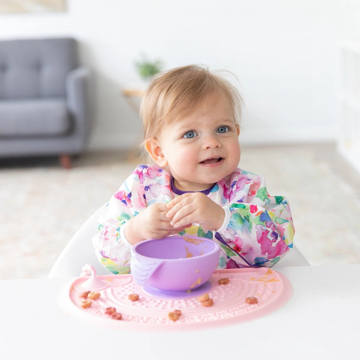 Bumkins Great Value | Food-Grade Silicone Sensory Placemat For Babies in Pink