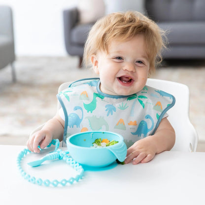 Bumkins Best Seller | Silicone Tether Set | Utensil + Toy Catcher for High Chairs