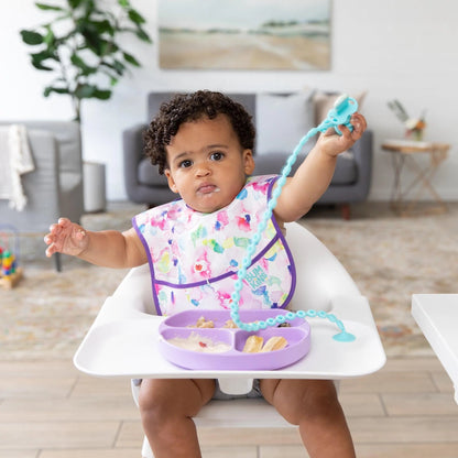 Bumkins Best Seller | Silicone Tether Set | Utensil + Toy Catcher for High Chairs