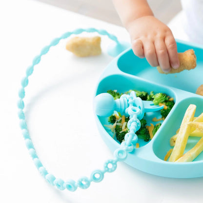 Bumkins Best Seller | Silicone Tether Set | Utensil + Toy Catcher for High Chairs