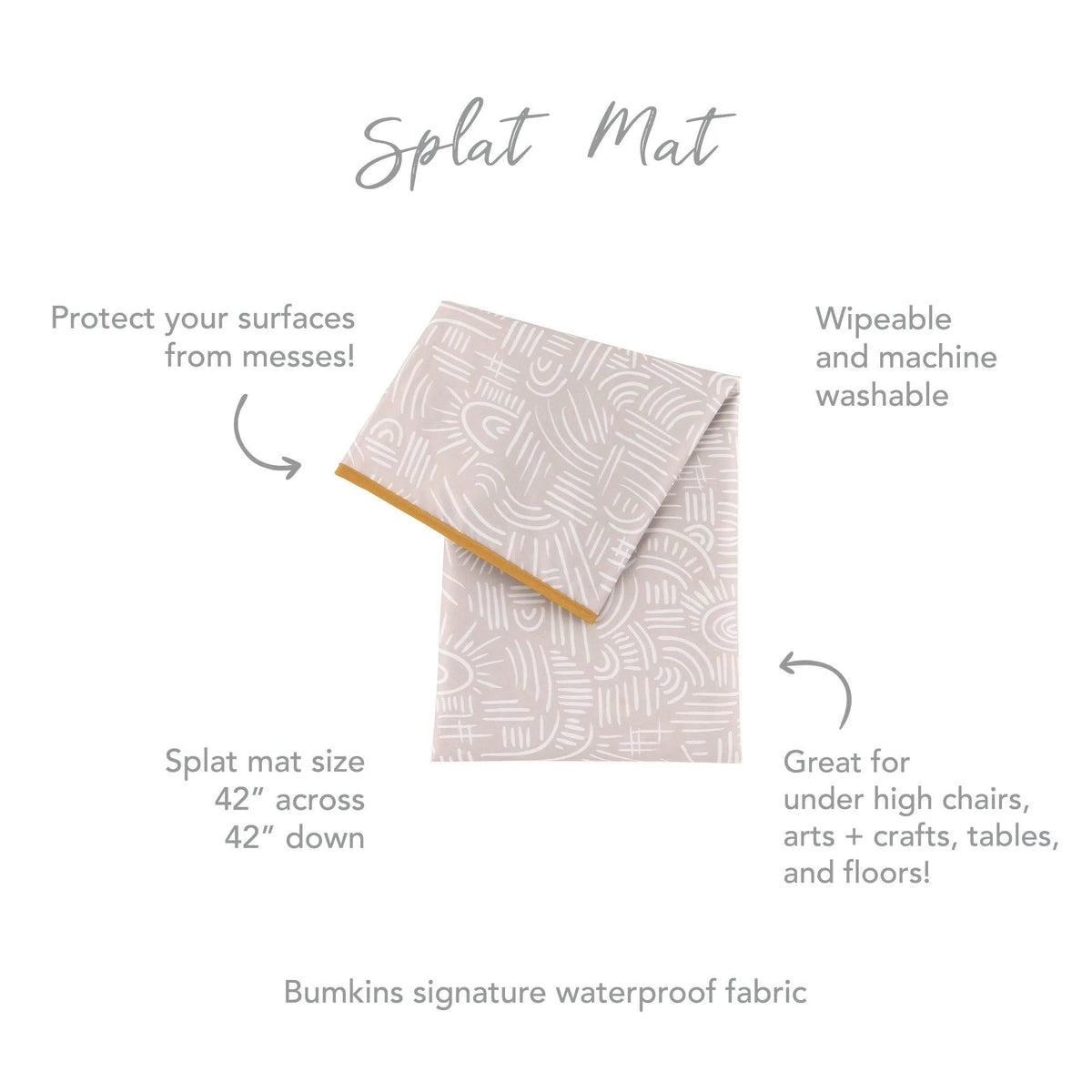 Bumkins Exclusive | Desert Boho Print Splat Mat For Tables + Under Highchairs