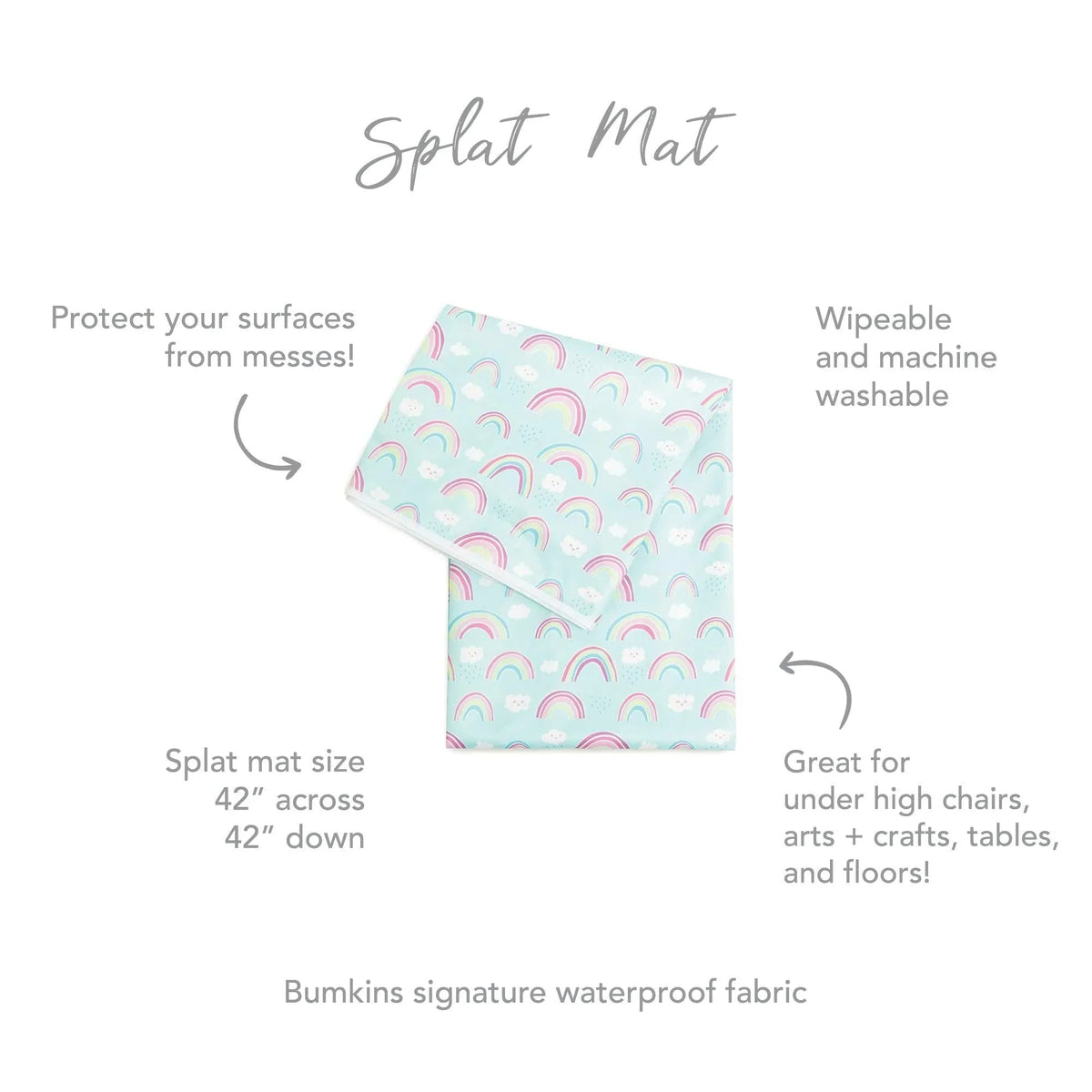 Bumkins Top Pick | Washer-Friendly Activity Play Mat & Spill Catcher