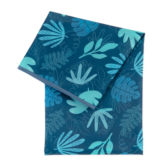 Bumkins Value | Highchair Splat Mat for Mealtime or Playtime – Blue Tropic