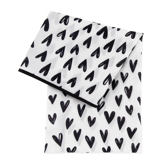 Bumkins Popular | Heart Splat Mat For Tables + Under Highchairs