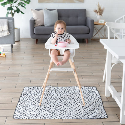 Bumkins Popular | Heart Splat Mat For Tables + Under Highchairs