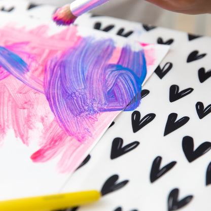 Bumkins Popular | Heart Splat Mat For Tables + Under Highchairs