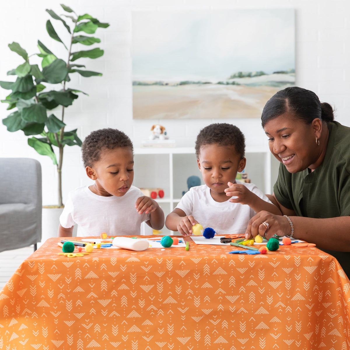 Bumkins Featured | Grounded Boho Reusable Splat Mat for Tables + Under Highchairs