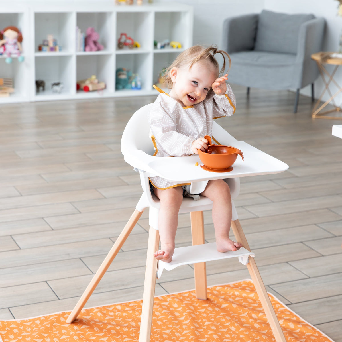 Bumkins Featured | Grounded Boho Reusable Splat Mat for Tables + Under Highchairs