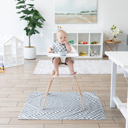 Bumkins Quality | Splat Mat: Charcoal Check