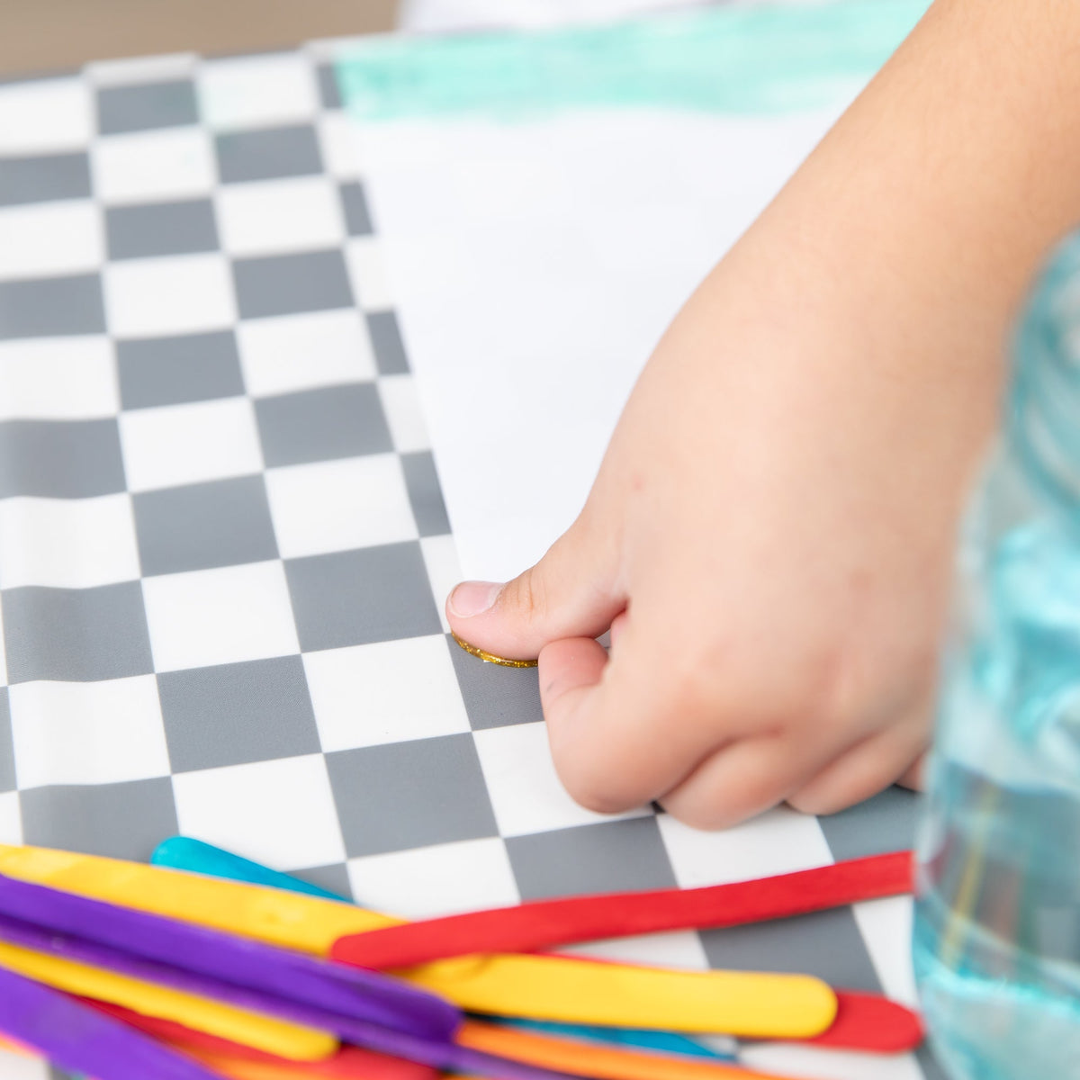 Bumkins Quality | Splat Mat: Charcoal Check