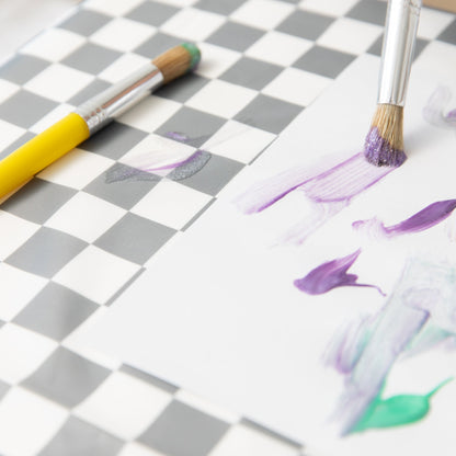 Bumkins Quality | Splat Mat: Charcoal Check
