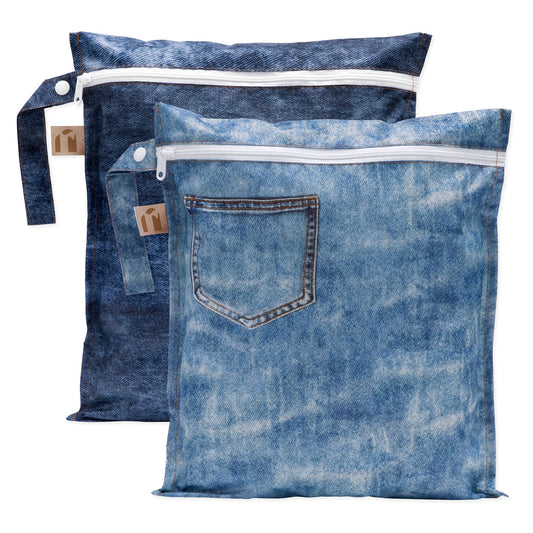 Bumkins Trending | Wet Bag 2 Pack: Denim On Denim