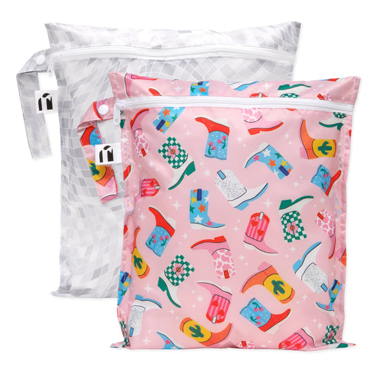 Bumkins Premium | Wet Bag 2 Pack: Disco Boots