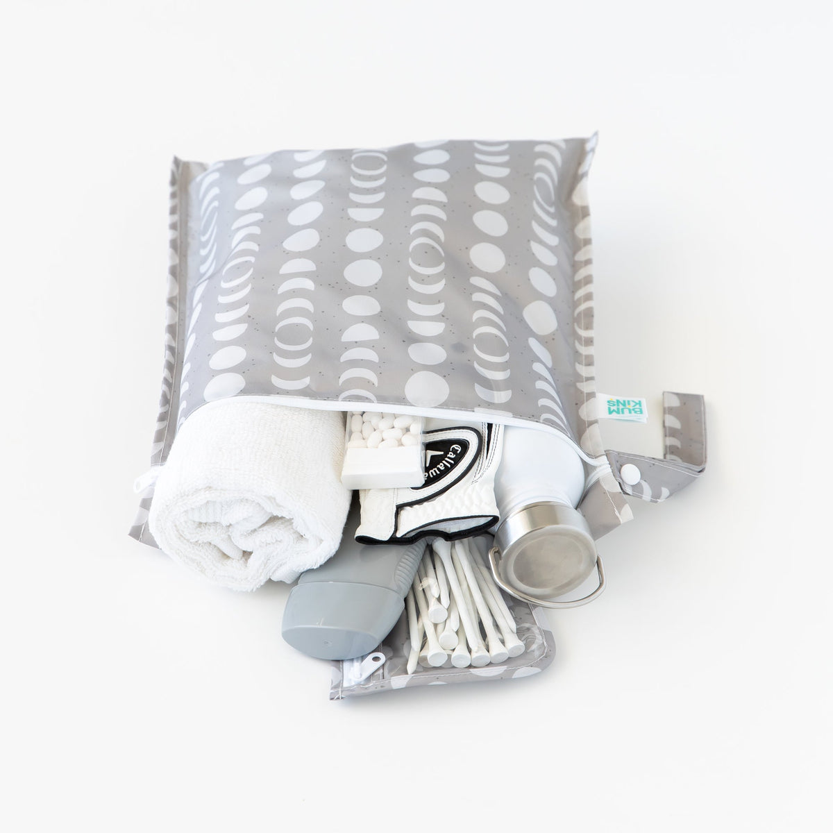 Bumkins New | Waterproof Wet Bag for Diapering, Swim, Travel, Lunar Phase
