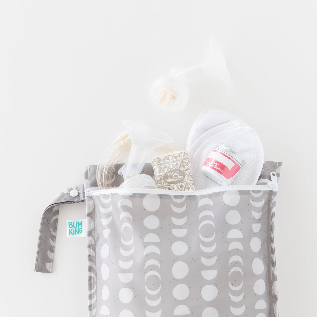 Bumkins New | Waterproof Wet Bag for Diapering, Swim, Travel, Lunar Phase