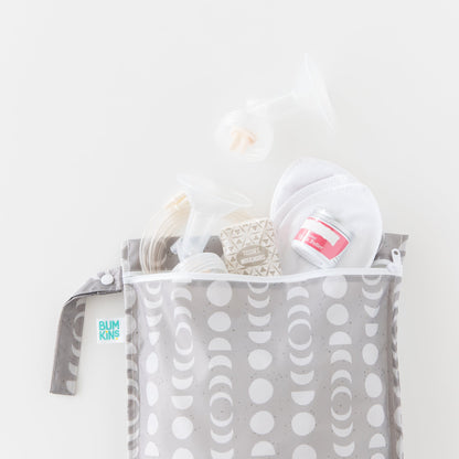 Bumkins New | Waterproof Wet Bag for Diapering, Swim, Travel, Lunar Phase