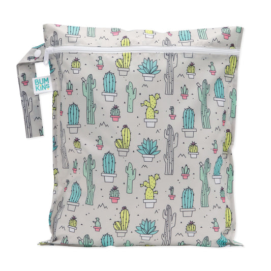 Bumkins Exclusive | Reusable Wet Bag, Travel Bag, Waterproof Fabric – Cactus Baby