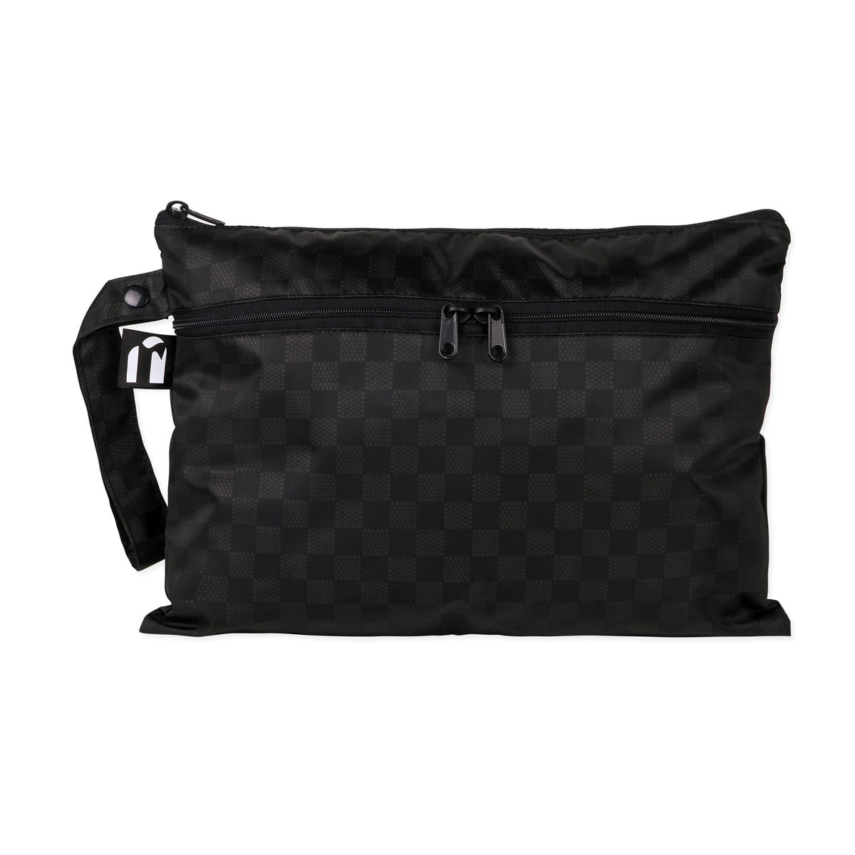 Bumkins New | Black Checker Print Wet/Dry Travel Clutch | Waterproof