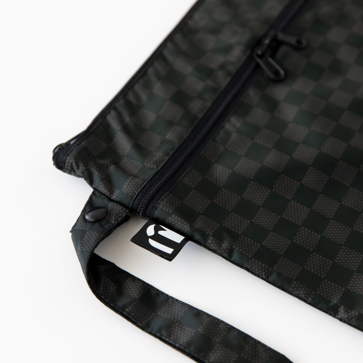 Bumkins New | Black Checker Print Wet/Dry Travel Clutch | Waterproof