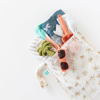 Bumkins Signature | Wet Bag + Wet/Dry Clutch Set: Palm Daze