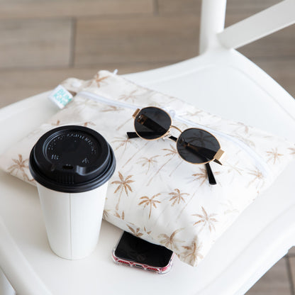 Bumkins Signature | Wet Bag + Wet/Dry Clutch Set: Palm Daze