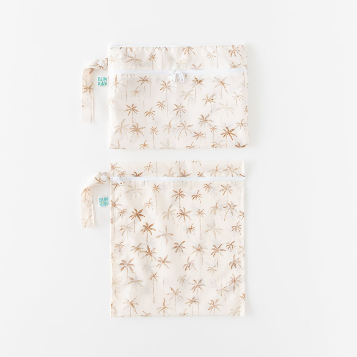 Bumkins Signature | Wet Bag + Wet/Dry Clutch Set: Palm Daze