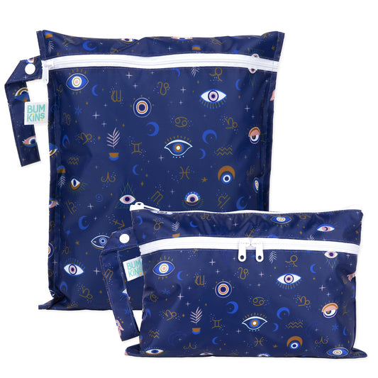 Bumkins Best Seller | Wet Bag + Wet/Dry Clutch Set: Evil Eye