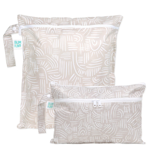 Bumkins Great Value | Wet Bag + Wet/Dry Clutch Set: Wander