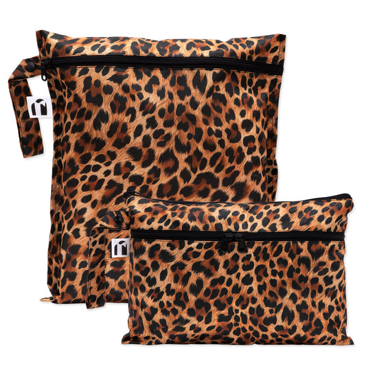 Bumkins Trusted | Wet Bag + Wet/Dry Clutch Set: Leopard