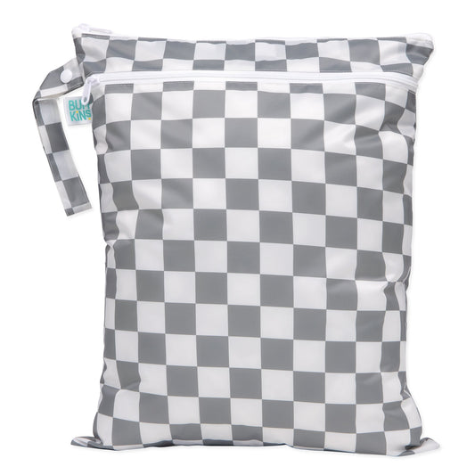 Bumkins Trusted | Wet/Dry Bag: Charcoal Check