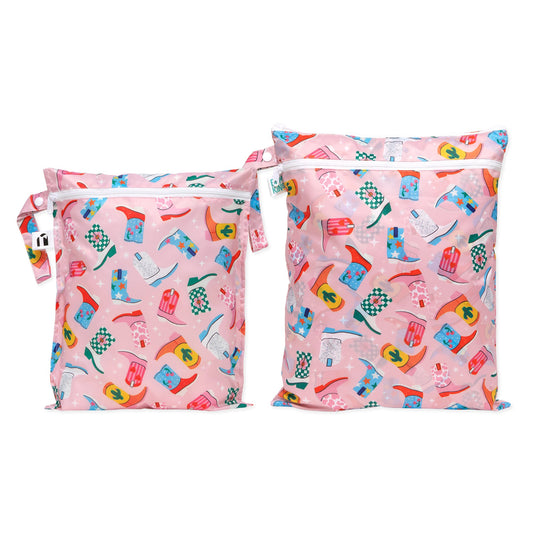 Bumkins Signature | Diapering, Swim Wet Bag + Wet/Dry Bag Set: Cowgirl Boots