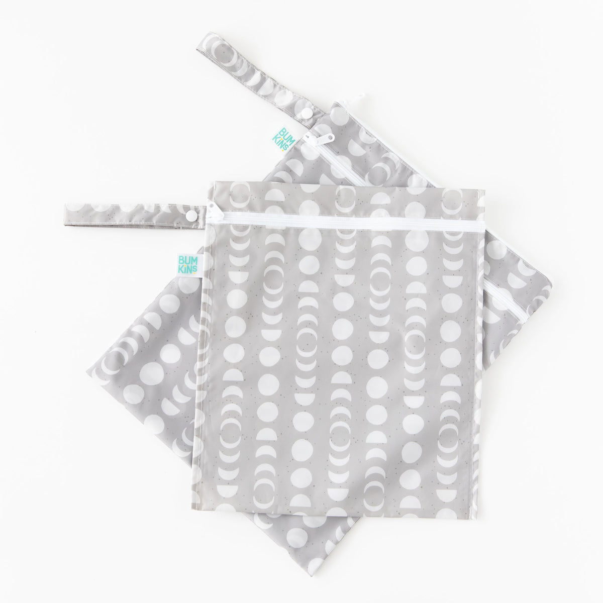 Bumkins Signature | Lunar Phases 2-Piece Wet Bag + Wet/Dry Bag Set | Lightweight