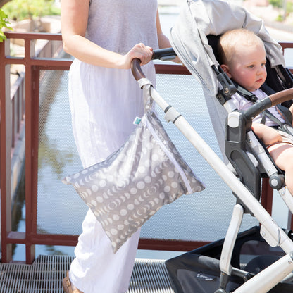 Bumkins Signature | Lunar Phases 2-Piece Wet Bag + Wet/Dry Bag Set | Lightweight