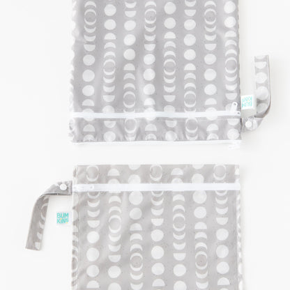 Bumkins Signature | Lunar Phases 2-Piece Wet Bag + Wet/Dry Bag Set | Lightweight