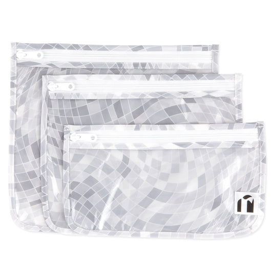 Bumkins Value | Clear Travel Bag 3 Pack: Disco Check