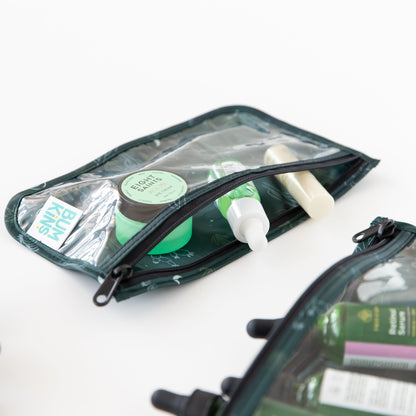 Bumkins Everyday | Starry Cactus Clear Travel Bag 3 Pack, TSA-Friendly