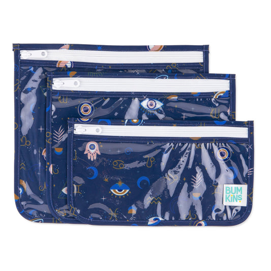 Bumkins Premium | Clear Travel Bag 3 Pack: Evil Eye