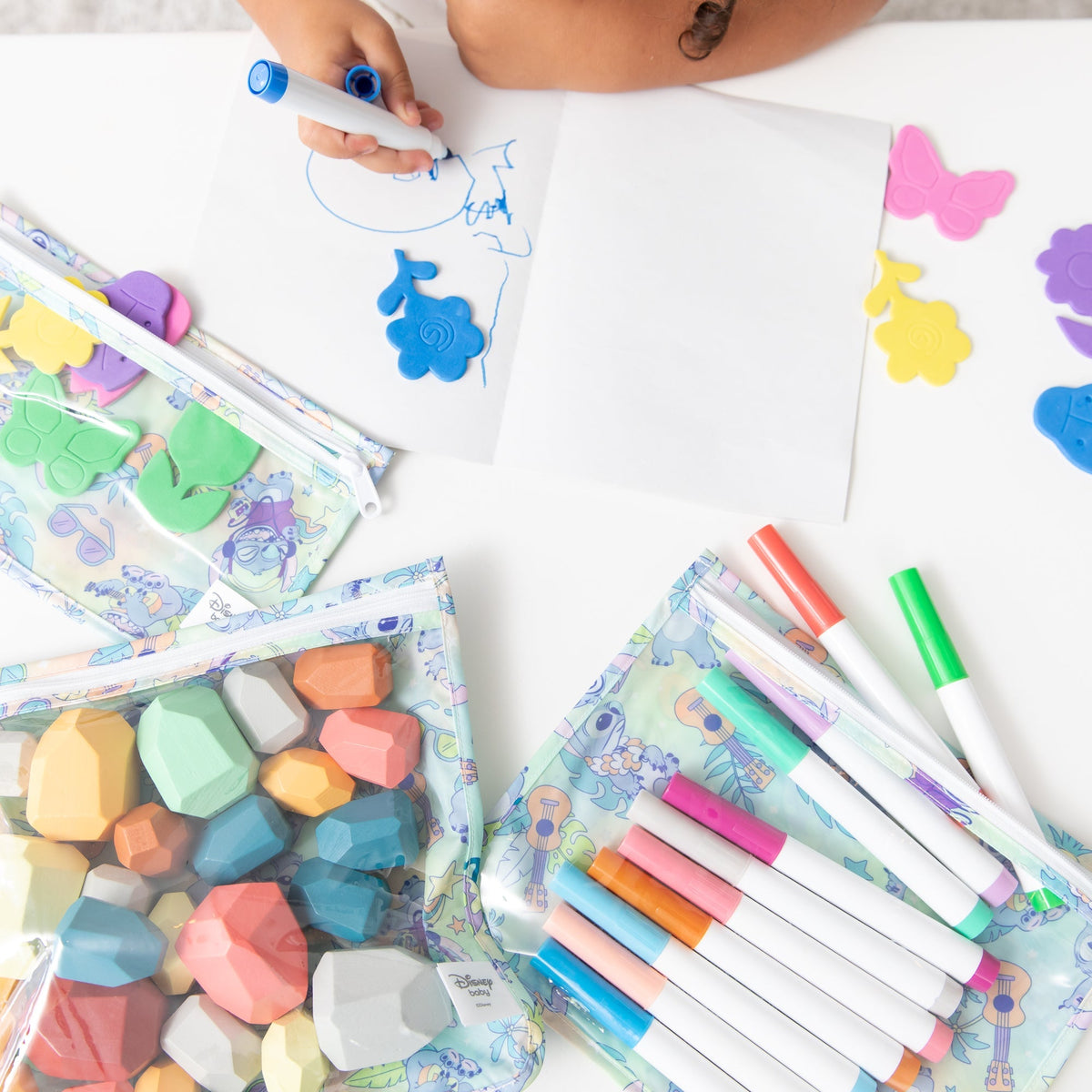 Bumkins Special Offer | Clear Travel Bag 3 Pack: Aloha Stitch